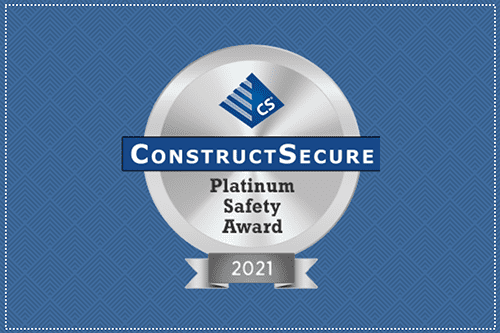 ChemTreat recebe o prêmio Platinum Safety Award da plataforma de gestão de risco ConstructSecure 